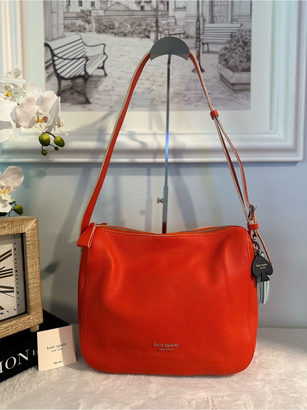 Kate Spade Anyday Medium Shoulder Crossbody Bag Orange Leather NWOT